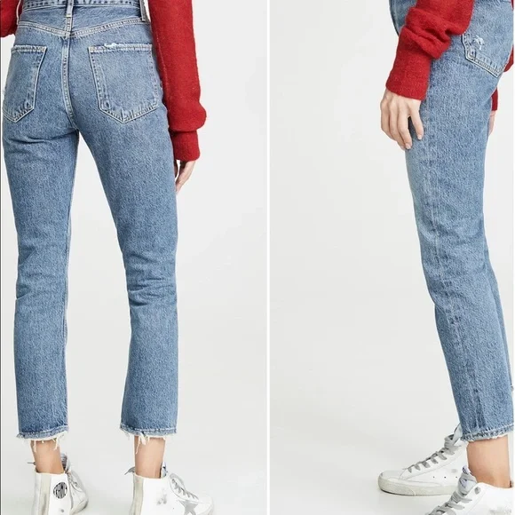 AGOLDE - Riley High Rise Straight Crop Jeans - Picture 3 of 3